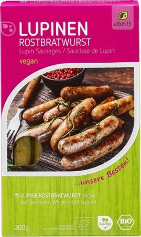 Produktfoto zu Lupinen Rostbratwürstchen 200g alberts