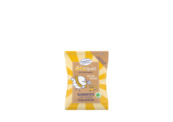 Produktfoto zu Blubbertüte für Kinder Orange Vanille Duft 70g Dreckspatz