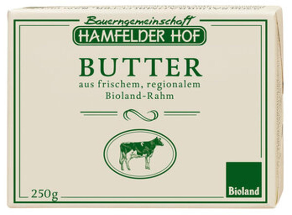 Produktfoto zu Sauerrahmbutter 250g Hamfelder Hof