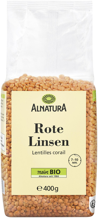 Produktfoto zu Rote Linsen 400g Alnatura