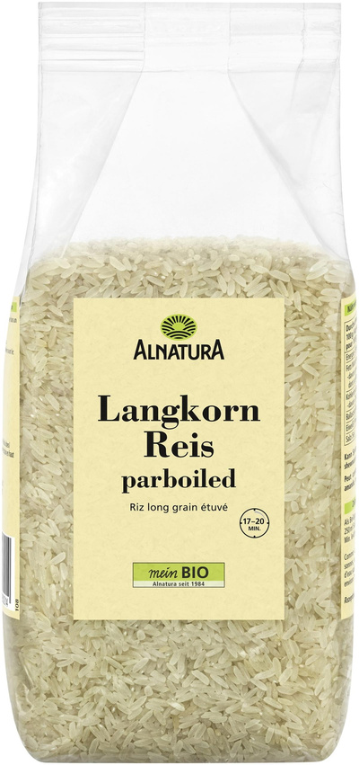 Produktfoto zu Langkorn Reis parboiled 1kg Alnatura