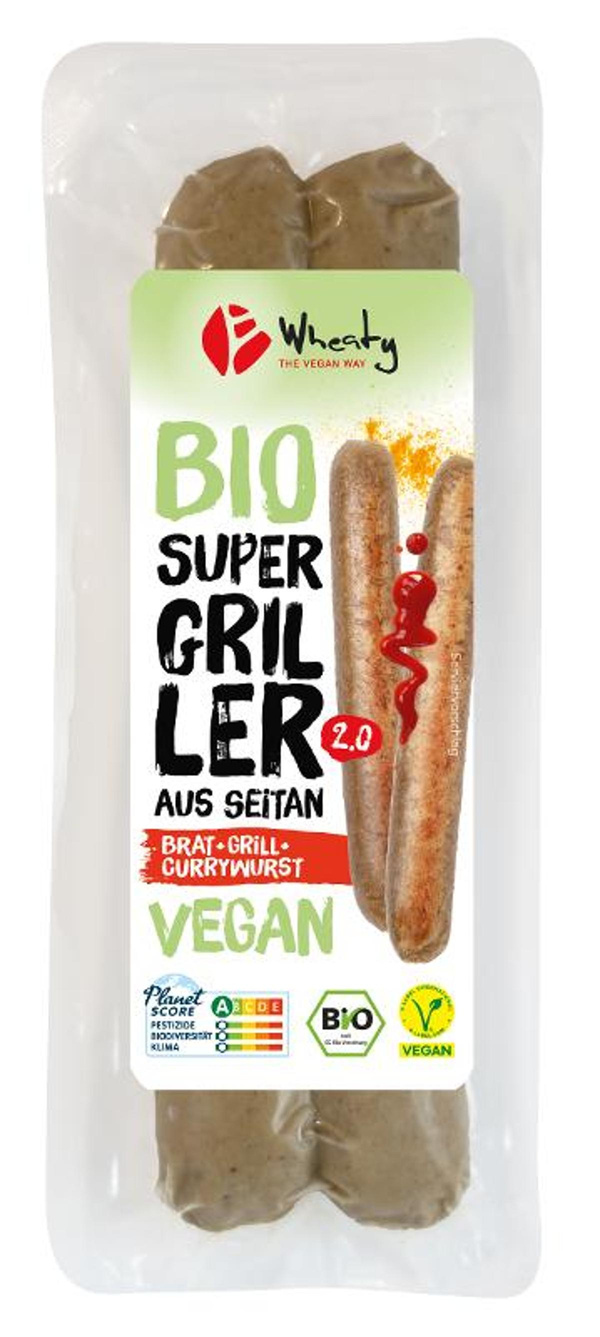Produktfoto zu Super Griller 2.0 vegan 180g Wheaty