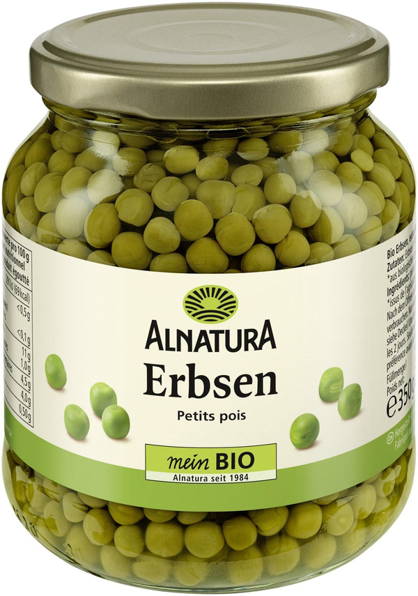Produktfoto zu Erbsen extra fein 350g Alnatura