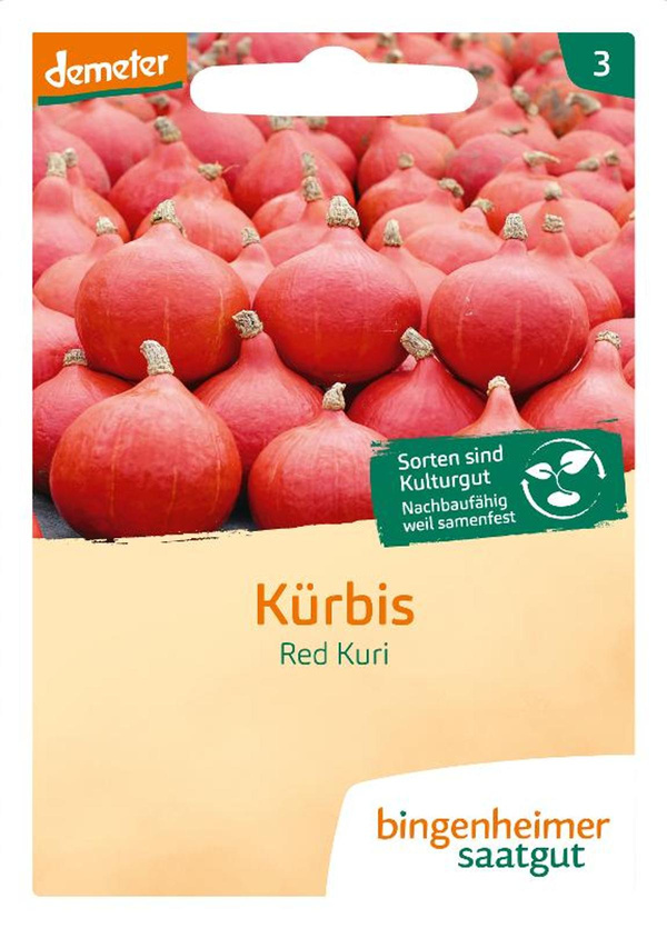 Produktfoto zu Saatgut Kürbis Hokkaido "Red Kuri" 5g Bingenheimer Saatgut