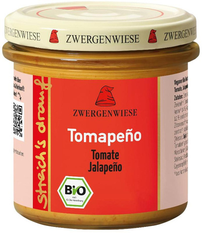Produktfoto zu VPE Brotaufstrich streich´s drauf "Tomapeño" 6x160g  Zwergenwiese