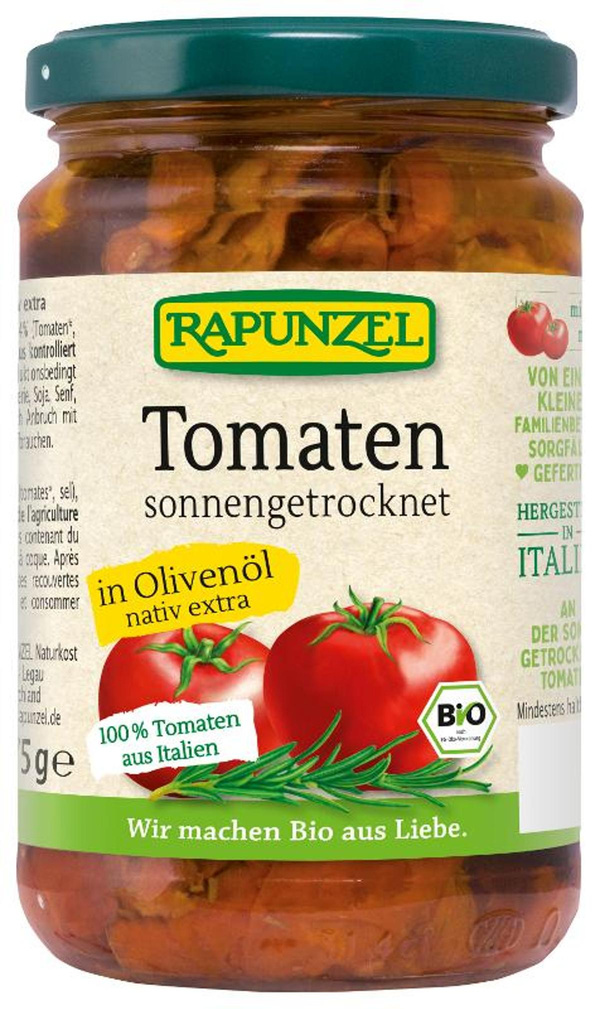 Produktfoto zu Tomaten getrocknet in Olivenöl extra saftig 275g Rapunzel