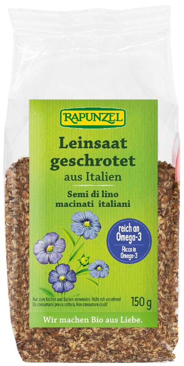 Produktfoto zu Leinsaat geschrotet 150g Rapunzel