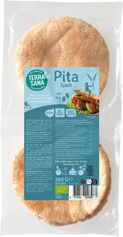 Produktfoto zu Dinkel Pita Taschen 2x4 Stück TerraSana
