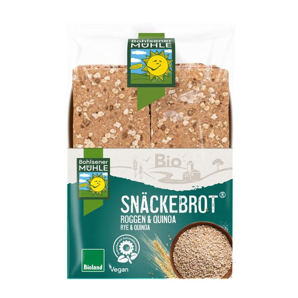 Produktfoto zu VPE Snäckebrot Roggen Quinoa 8x200g Bohlsener Mühle