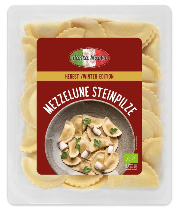 Produktfoto zu Mezzelune Steinpilze 250g Pasta Nuova