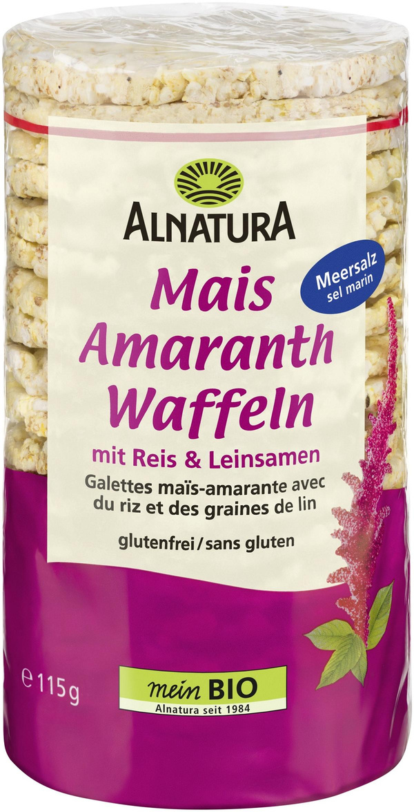 Produktfoto zu Mais Amaranth Waffeln 115g Alnatura