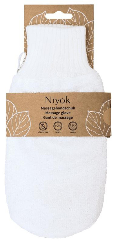 Produktfoto zu Massagehandschuh weich aus Bambusfaser Niyok Natural Cosmetics