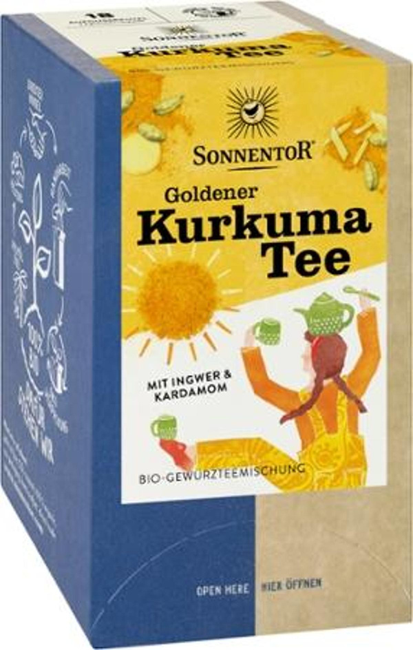 Produktfoto zu VPE Goldener Kurkuma Tee 6x18TB Sonnentor