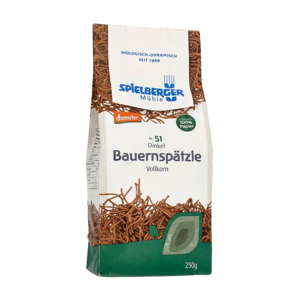 Produktfoto zu Vollkorn Bauernspätzle 250g Spielberger