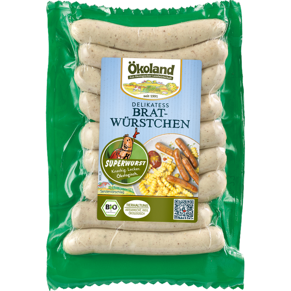 Produktfoto zu Delikatess Bratwürstchen 10 Stück 180g Ökoland
