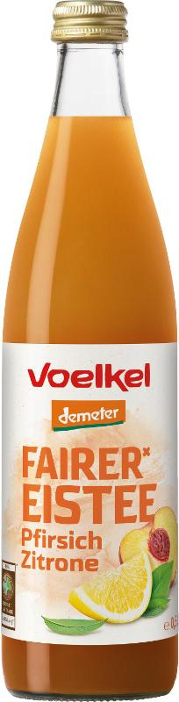Produktfoto zu VPE Eistee Pfirsich Zitrone 10x0,5l Voelkel