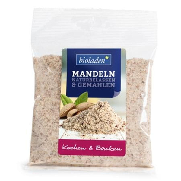 Produktfoto zu Mandeln natur gemahlen 100g bioladen