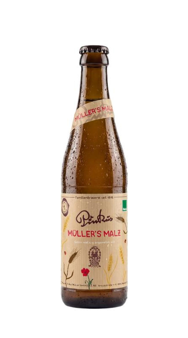 Produktfoto zu Bier Müller´s Malzbier alkoholfrei 0,33 l Privatbrauerei Pinkus Müller