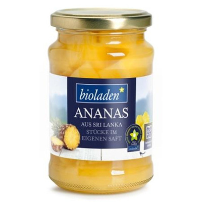 Produktfoto zu VPE b*Ananasstücke im eigenen Saft 6x370ml bioladen