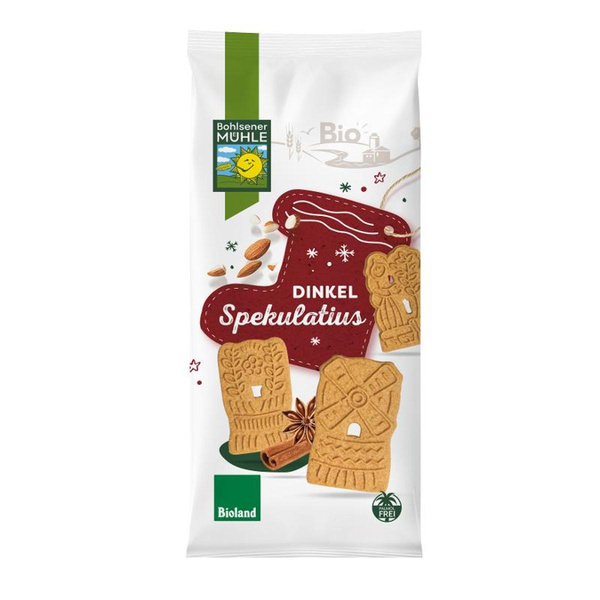 Produktfoto zu Dinkel Spekulatius mit Mandeln 170g Bohlsener Mühle