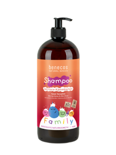 Produktfoto zu Shampoo Family Sweet Sensation Apricos Olive 950 ml benecos