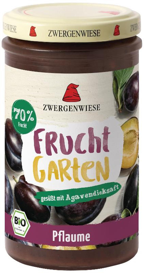 Produktfoto zu VPE Fruchtgarten Fruchtaufstrich 70% Pflaumenmus 6x225g Zwergenwiese