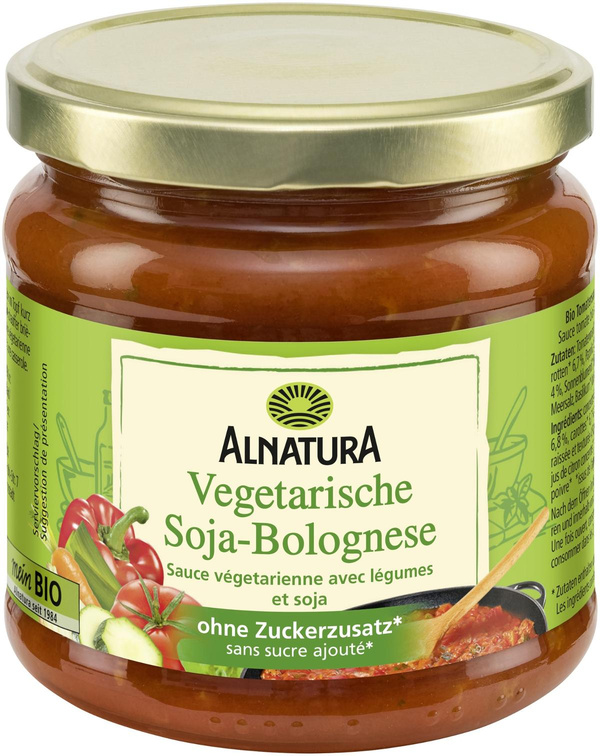 Produktfoto zu Vegetarische Soja Bolognese 350ml Alnatura