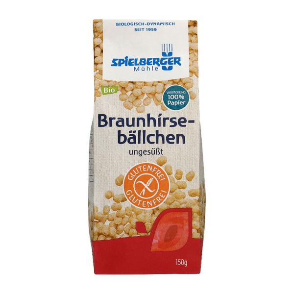 Produktfoto zu VPE Braunhirsebällchen gf 6x150g Spielberger