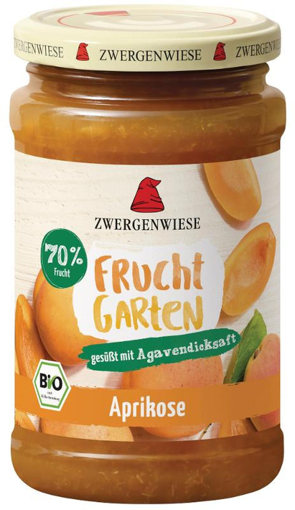 Produktfoto zu Fruchtgarten Fruchtaufstrich 70% Aprikose 225g Zwergenwiese