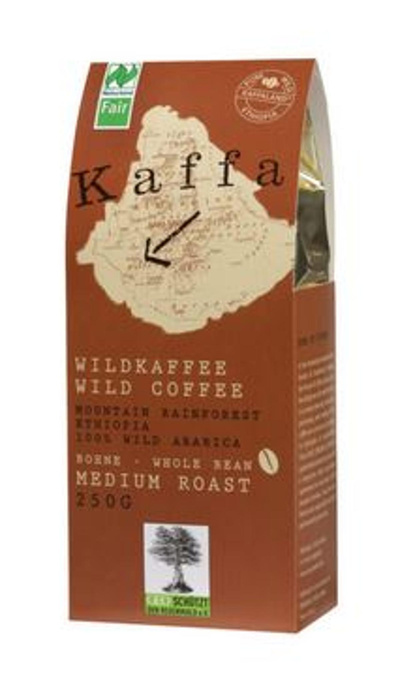 Produktfoto zu Wildkaffee Kaffa medium ganze Bohne 250g Original Food