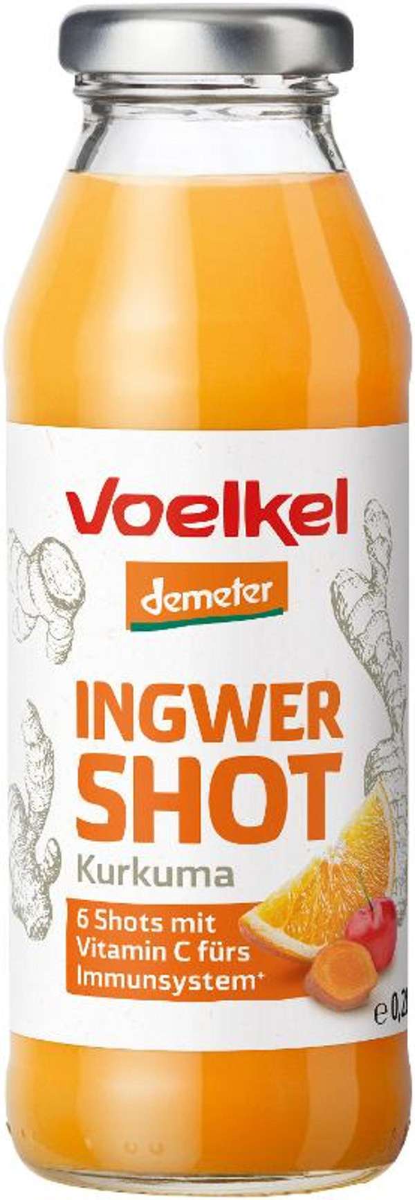 Produktfoto zu Shot Ingwer & Kurkuma 0,28l Voelkel