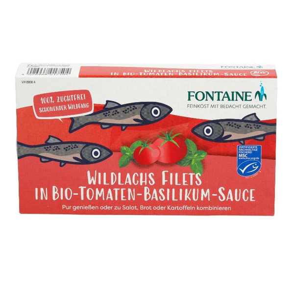 Produktfoto zu Wildlachs-Filet in Bio-Tomaten-Basilikum-Creme Fontaine