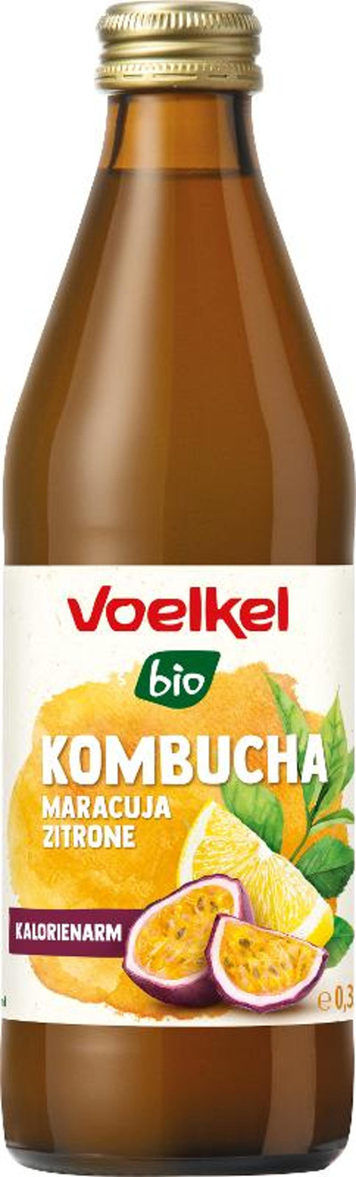 Produktfoto zu VPE Kombucha Maracuja Zitrone 10x0,33l Voelkel
