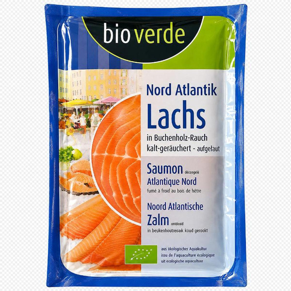 Produktfoto zu Atlantik Lachs geräuchert 70g Bioverde