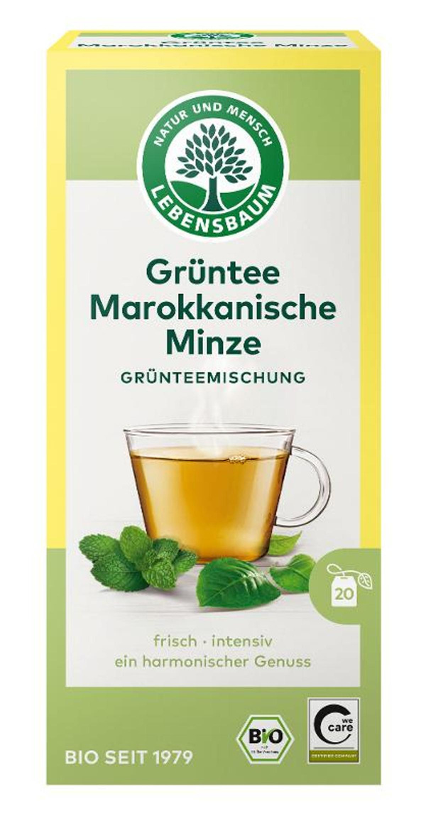 Produktfoto zu Grüntee Marokkanische Minze 20TB 40g Lebensbaum