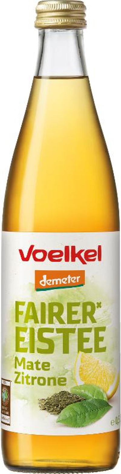 Produktfoto zu Eistee mit Mate und Zitrone 0,5 Voelkel