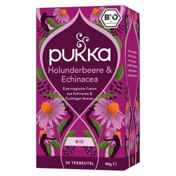 Produktfoto zu Früchtetee Holunderbeere & Echinacea 20x2g Pukka