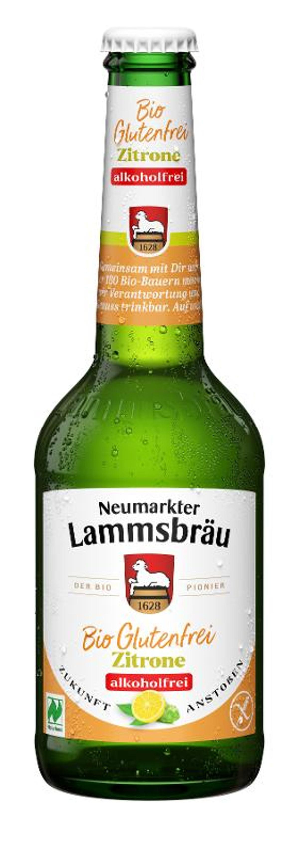 Produktfoto zu VPE Lammsbräu glutenfrei Zitrone alkoholfrei 10x0,33l Neumarkter