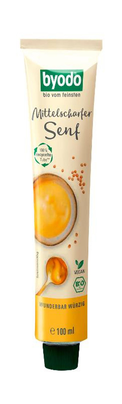 Produktfoto zu Senf in der Tube mittelscharf 100 ml byodo