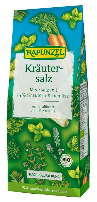 Produktfoto zu Kräutersalz Nachfüllpack 500g Rapunzel