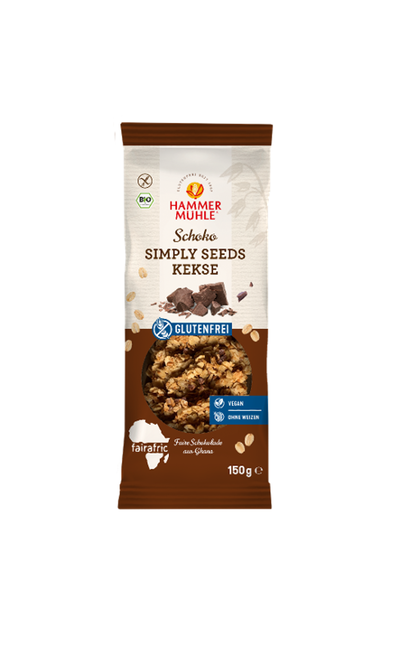 Produktfoto zu Simply Seeds Kekse Schoko 150g Hammer Mühle