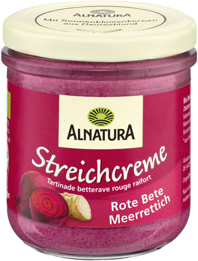 Produktfoto zu Streichcreme Rote Bete Meerrettich 180g Alnatura