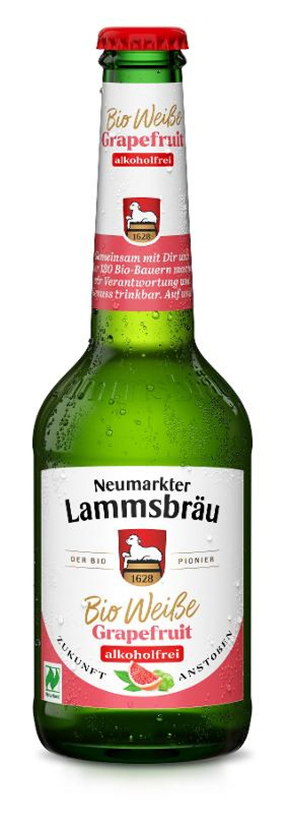 Produktfoto zu VPE Weißbier Weiße & Grapefruit Alkoholfrei 10x0,33 l Neumarkter Lammsbräu