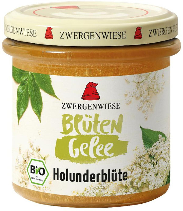 Produktfoto zu Fruchtgelee Holunderblüte 160g Zwergenwiese