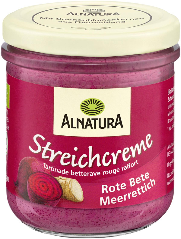 Produktfoto zu Streichcreme Rote Bete Meerrettich 180g Alnatura