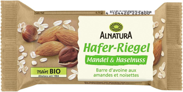 Produktfoto zu Hafer Riegel Mandel & Haselnuss 60g ALN