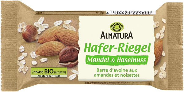 Produktfoto zu Hafer Riegel Mandel & Haselnuss 60g ALN