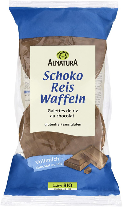 Produktfoto zu Schoko Reiswaffeln Vollmilch 100g ALN