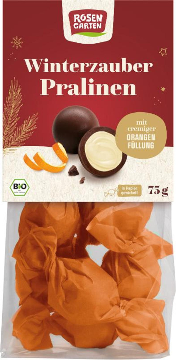 Produktfoto zu Winterzauber Praline 75g Rosengarten