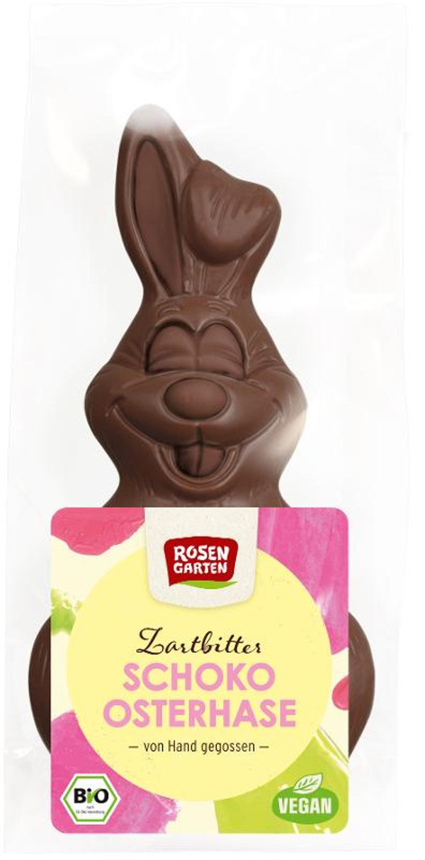 Produktfoto zu Osterhase Zartbitter vegan 80g Rosengarten